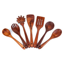 Load image into Gallery viewer, Teak Wood Serving Utensil Set
