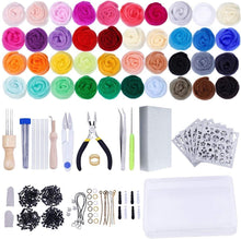 Load image into Gallery viewer, Needle Felting Starter Kit with Multiple Color Options - Wool Roving Tools