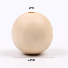Load image into Gallery viewer, Natural Wooden Teething Round Ring Wood Lead-Free Beads For Jewelry Making DIY Handmade Accessories