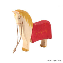 Load image into Gallery viewer, Montessori Wooden Horse and Knight Figures for Open-Ended Play