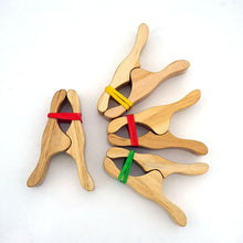 Load image into Gallery viewer, Large Waldorf Wooden Play Clips for Open-Ended Silk Play