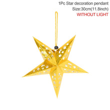 Load image into Gallery viewer, 30-60cm Hollow Out Star Party Light Window Grille Paper Lantern Stars Lampshade Garden Hanging Decoration For Home Holiday Party