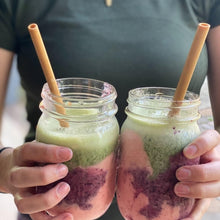 Load image into Gallery viewer, Bamboo Straws- 10 Pack with Cleaning Brush