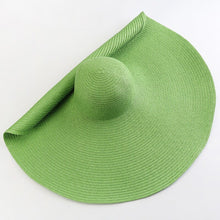 Load image into Gallery viewer, Oversized 70cm Wide Brim Straw Sun Hat - UV Protection & Foldable