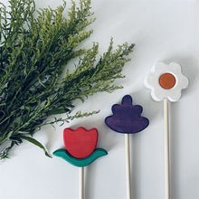 Load image into Gallery viewer, Rose, Lavender, and Daisy Flower Wands for Open-Ended Play