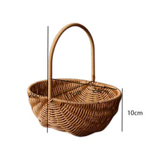 Load image into Gallery viewer, Handmade Rattan Woven Flower Basket with Handle