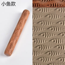 Load image into Gallery viewer, New Pottery Tools Wood Hand Rollers for Stamp Pattern Roller Ceramic Clay Sculpting Tools Polymer Molds