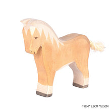 Load image into Gallery viewer, Montessori Wooden Horse and Knight Figures for Open-Ended Play