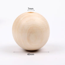 Load image into Gallery viewer, Natural Wooden Teething Round Ring Wood Lead-Free Beads For Jewelry Making DIY Handmade Accessories