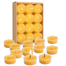 Load image into Gallery viewer, Beeswax Honey Tea Light Candles