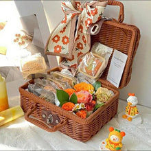 Load image into Gallery viewer, Retro Rattan Storage Basket with Handle