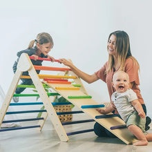 Load image into Gallery viewer, XIHATOY Rainbow Pikler Triangle Children Indoor Outdoor Gym Foldable Wooden Climbing Triangle Toys Playground For Toddlers