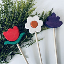 Load image into Gallery viewer, Rose, Lavender, and Daisy Flower Wands for Open-Ended Play