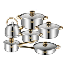 Load image into Gallery viewer, 6 Piece Luxury Stainless Steel Cookware Set