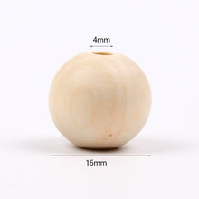 Load image into Gallery viewer, Natural Wooden Teething Round Ring Wood Lead-Free Beads For Jewelry Making DIY Handmade Accessories