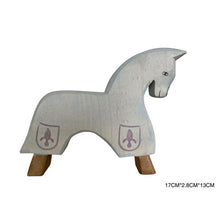 Load image into Gallery viewer, Montessori Wooden Horse and Knight Figures for Open-Ended Play