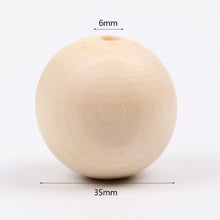 Load image into Gallery viewer, Natural Wooden Teething Round Ring Wood Lead-Free Beads For Jewelry Making DIY Handmade Accessories