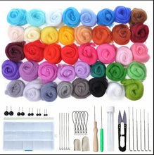 Load image into Gallery viewer, Needle Felting Starter Kit with Multiple Color Options - Wool Roving Tools