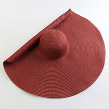 Load image into Gallery viewer, Oversized 70cm Wide Brim Straw Sun Hat - UV Protection & Foldable