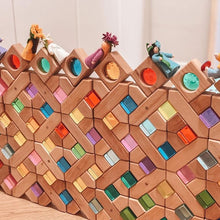 Load image into Gallery viewer, Wooden Stacking X Bricks with Acrylic Gems for Kids