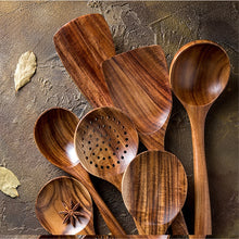 Load image into Gallery viewer, Teak Wood Serving Utensil Set