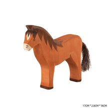 Load image into Gallery viewer, Montessori Wooden Horse and Knight Figures for Open-Ended Play