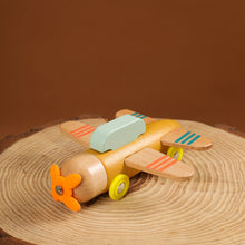 Load image into Gallery viewer, Wooden Painted Plane Toy