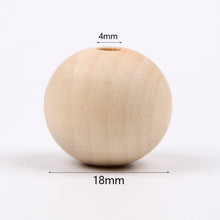Load image into Gallery viewer, Natural Wooden Teething Round Ring Wood Lead-Free Beads For Jewelry Making DIY Handmade Accessories