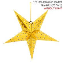 Load image into Gallery viewer, 30-60cm Hollow Out Star Party Light Window Grille Paper Lantern Stars Lampshade Garden Hanging Decoration For Home Holiday Party