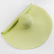Load image into Gallery viewer, Oversized 70cm Wide Brim Straw Sun Hat - UV Protection & Foldable