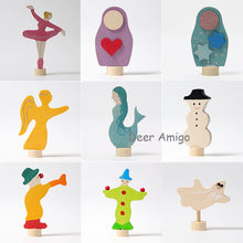 Load image into Gallery viewer, Handmade Wooden Celebration Ring for Kids - Waldorf Learn and Play Toy