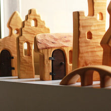 Load image into Gallery viewer, Montessori Wooden Castle Building Blocks