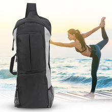 Load image into Gallery viewer, Yoga mat bag backpack in black, view 3