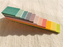 Load image into Gallery viewer, Wooden Pastel Rainbow Stacking Blocks, Peg Dolls, and Sorting Balls for Kids Play