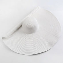 Load image into Gallery viewer, Oversized 70cm Wide Brim Straw Sun Hat - UV Protection & Foldable