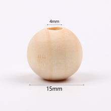 Load image into Gallery viewer, Natural Wooden Teething Round Ring Wood Lead-Free Beads For Jewelry Making DIY Handmade Accessories