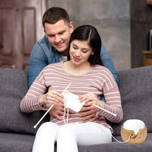 Load image into Gallery viewer, Wooden Bowl Yarn Holder for Knitting and Crochet - Handmade Storage Organizer