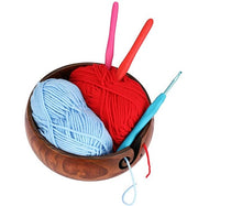Load image into Gallery viewer, Wooden Bowl Yarn Holder for Knitting and Crochet - Handmade Storage Organizer