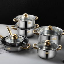 Load image into Gallery viewer, 6 Piece Luxury Stainless Steel Cookware Set