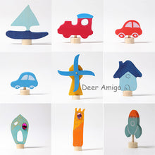 Load image into Gallery viewer, Handmade Wooden Celebration Ring for Kids - Waldorf Learn and Play Toy