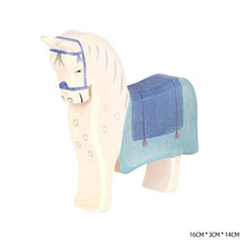 Load image into Gallery viewer, Montessori Wooden Horse and Knight Figures for Open-Ended Play