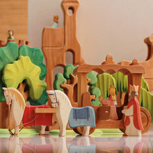 Load image into Gallery viewer, Montessori Wooden Castle Building Blocks
