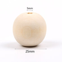 Load image into Gallery viewer, Natural Wooden Teething Round Ring Wood Lead-Free Beads For Jewelry Making DIY Handmade Accessories