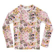 Load image into Gallery viewer, India Flower Kids Rash Guard