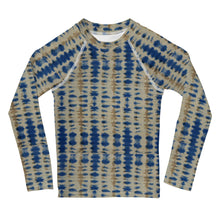 Load image into Gallery viewer, Brown Tie Dye Kids Rash Guard Shirt
