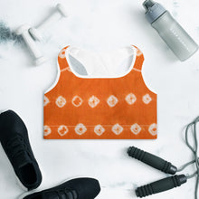 Load image into Gallery viewer, Orange Starburst Sports Bra