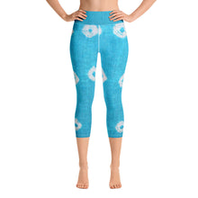 Load image into Gallery viewer, Blue Starburst Yoga Capri Leggings