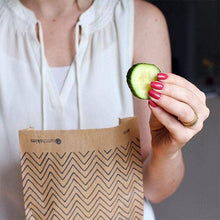 Load image into Gallery viewer, Compostable XL Sandwich Bags Chevron 50 Count
