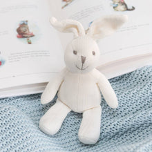 Load image into Gallery viewer, Knitted Organic Cotton White Bunny Baby Rattle
