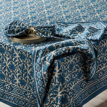 Load image into Gallery viewer, Indigo Dabu Jasmine Block Print Napkins - Set of 2
